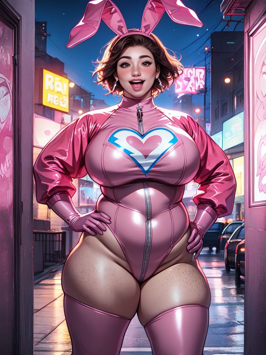 Pink Latex Gloves, Detailed, Hentai X Style AI Porn