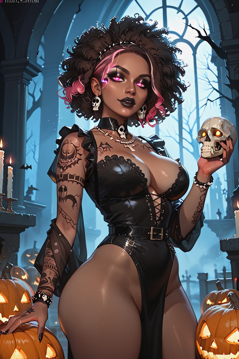 Black Lips, Eerie Atmosphere, Candles Hentai AI Porn