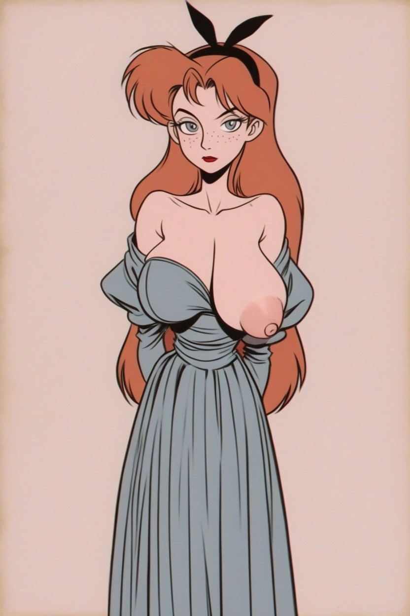 Prominent Collarbones, Offshoulder, Floppy Breast AI Porn
