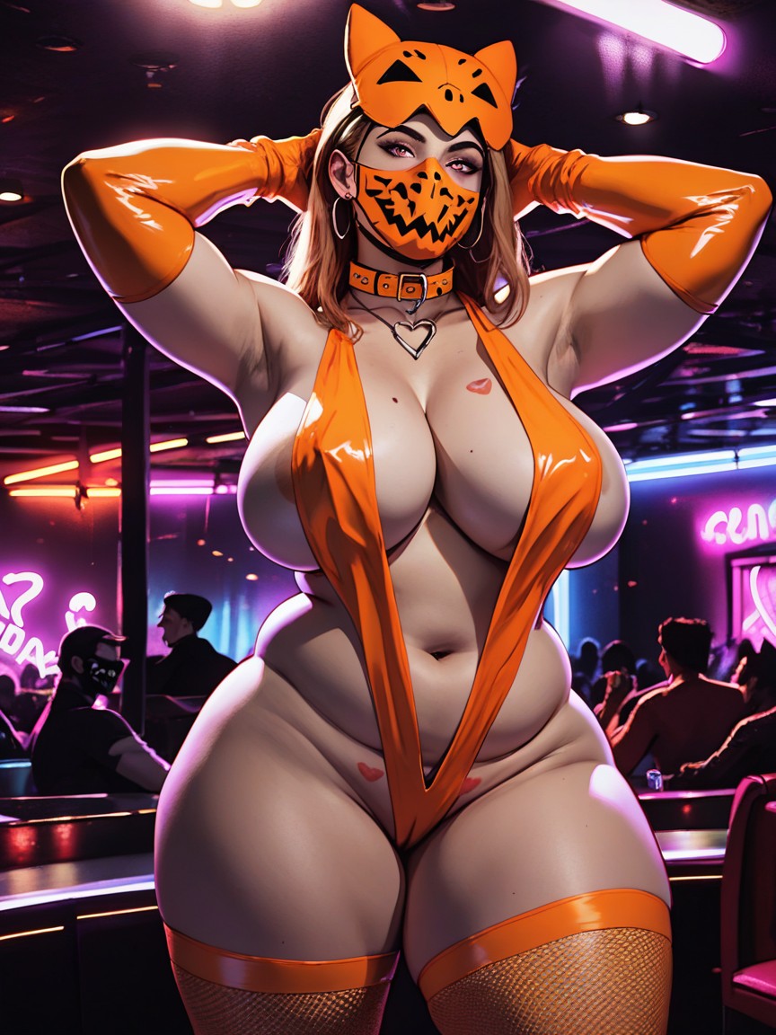 Ssbbw, Stripper Style, Neon Lights AI Porn