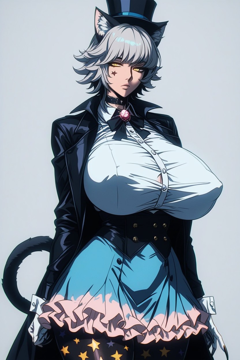 Feline Tail, 18+, Covered Nipples Hentai AI Porn