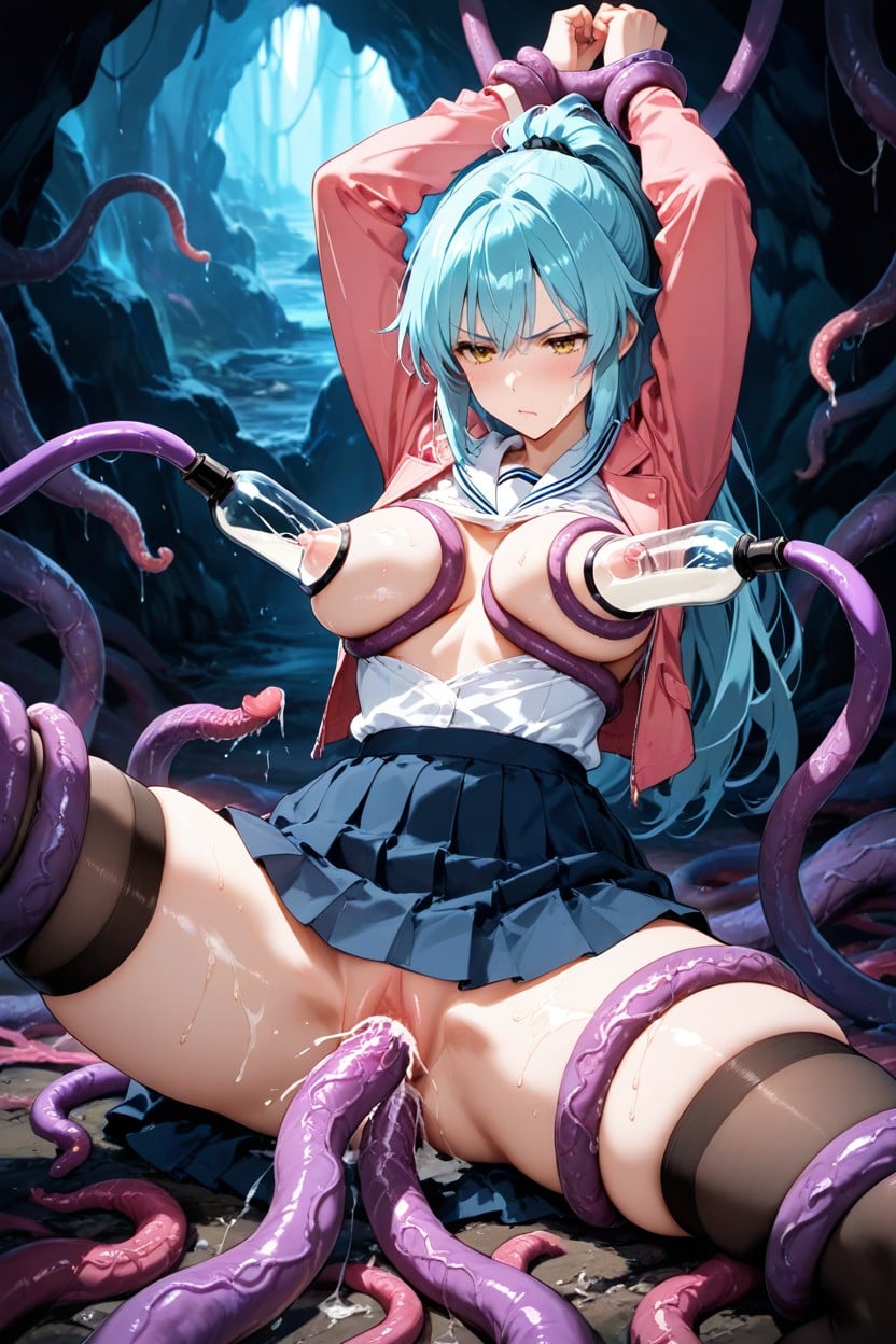 Tentacle Penetration In Pussy, Sex With Tentacles, Ultra Detailed Hentai AI Porn