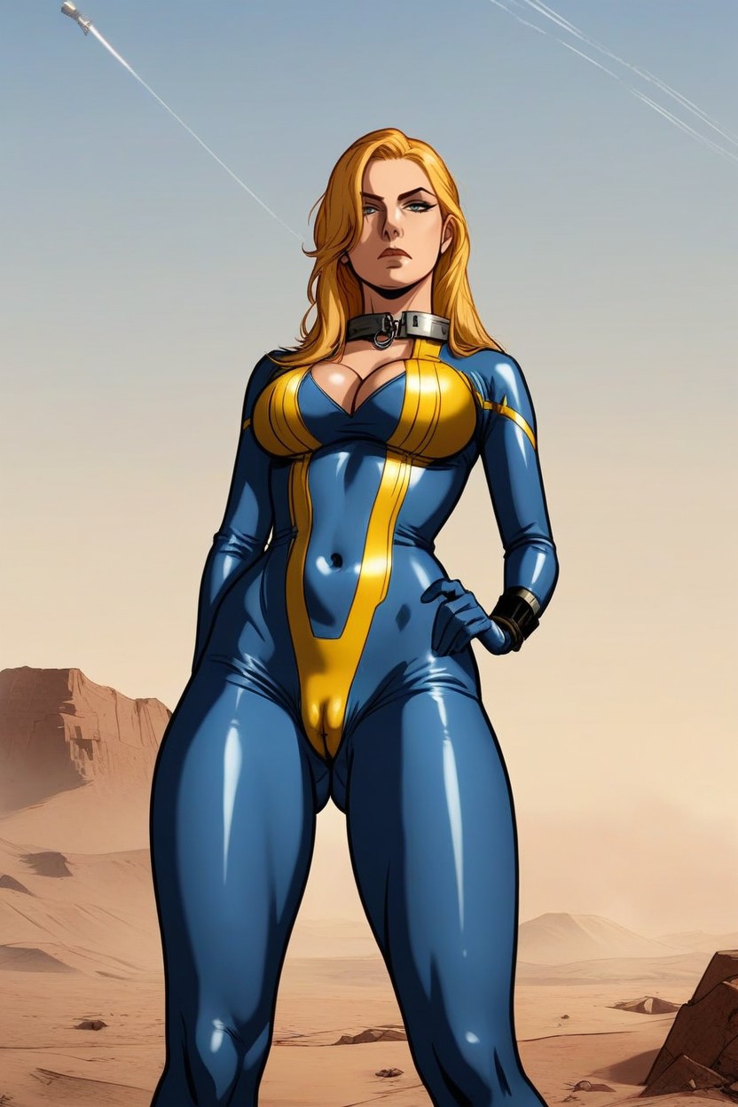 Bodysuit, Bottom Up, Metal Collar Hentai AI Porn