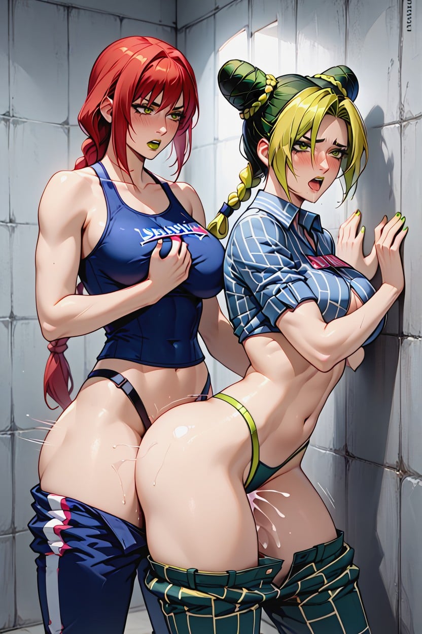 Grope, Jolyne's Breast Ger Groped By Makima's Hands, Big Booty Jolyne Hentai AI Porn