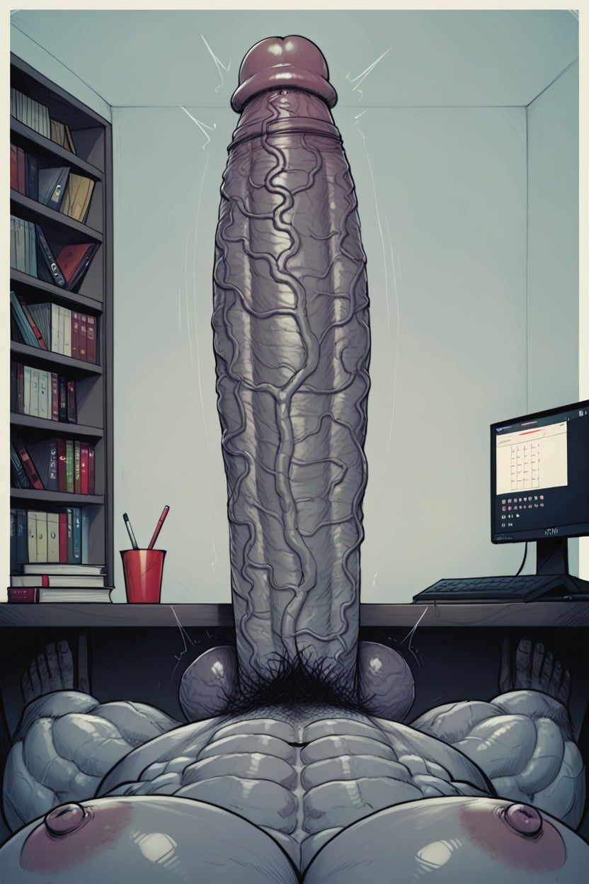 Hyper Abs, Super Muscles, Mega Thick Cock AI Porn
