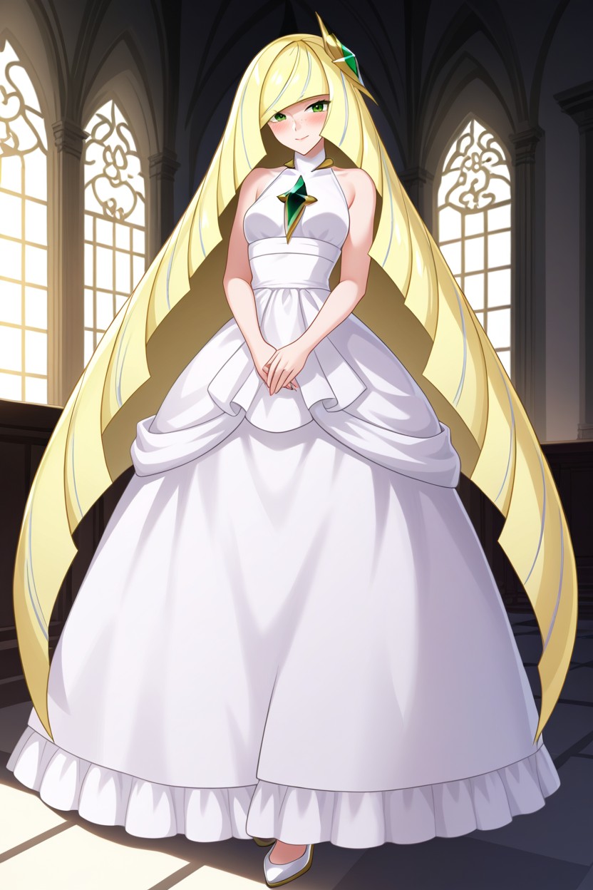Mansion, Victorian Era Princess Dress, Sized Lusamine AI Porn