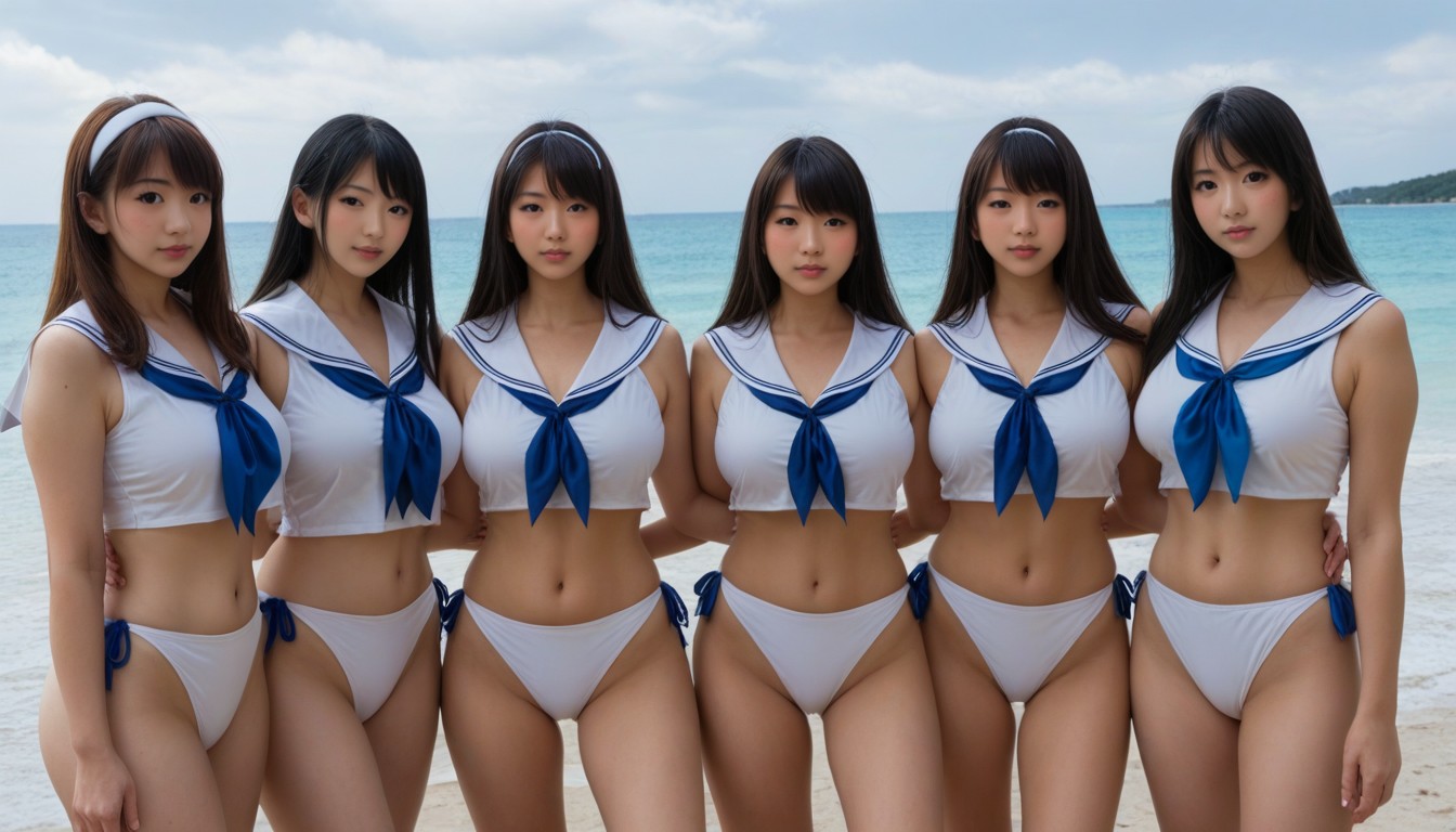 Shy, Bouncy Medium Breasts, Big Breasts AI Porn