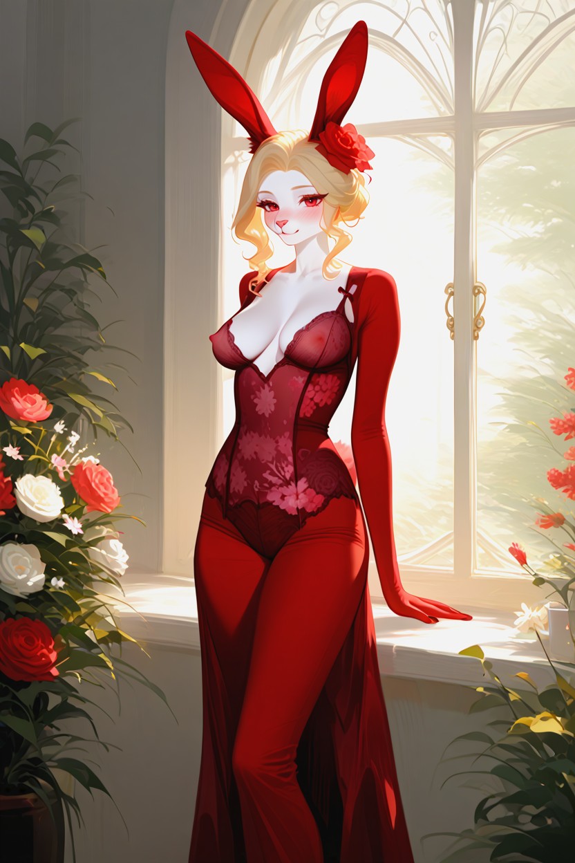 Bunny, Model, Blonde Hair Furry AI Porn