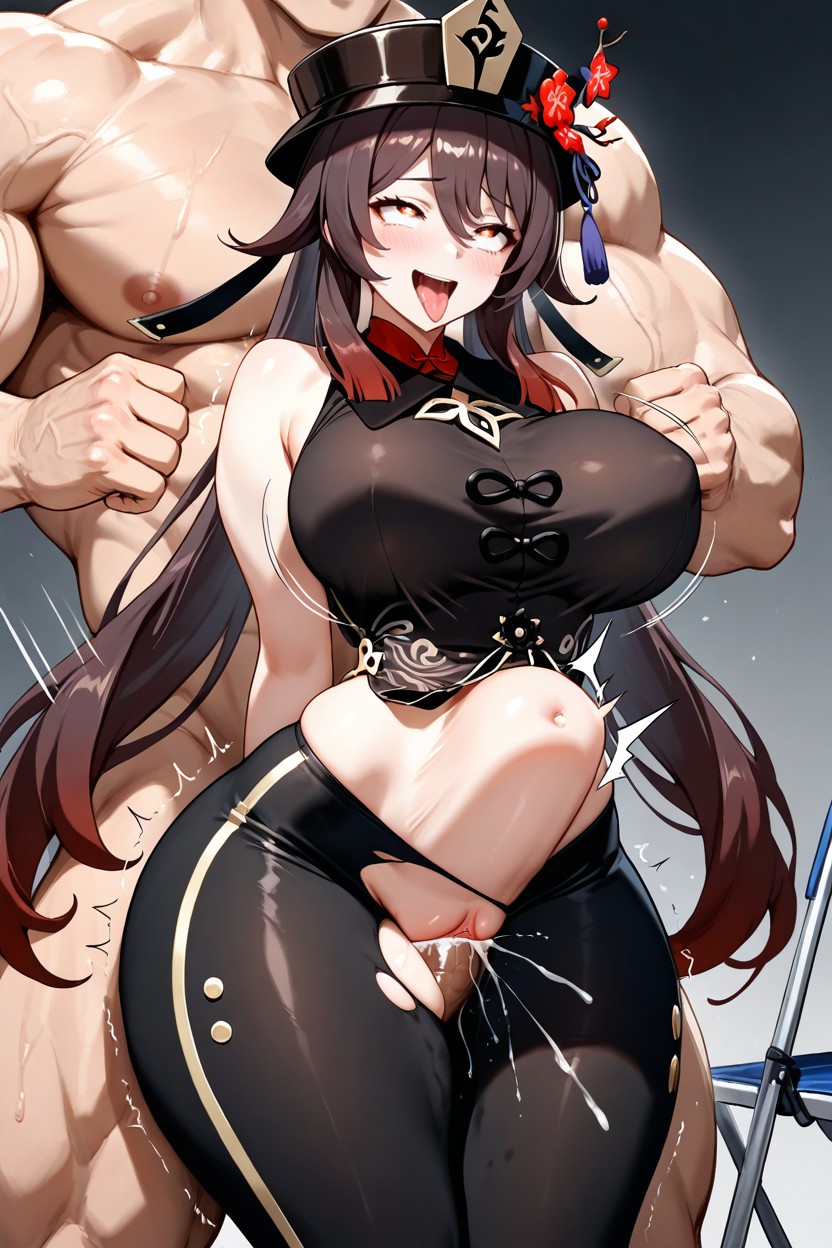 The Man's Fierce Thrusting, 25+, Stomach Bulge Hentai AI Porn