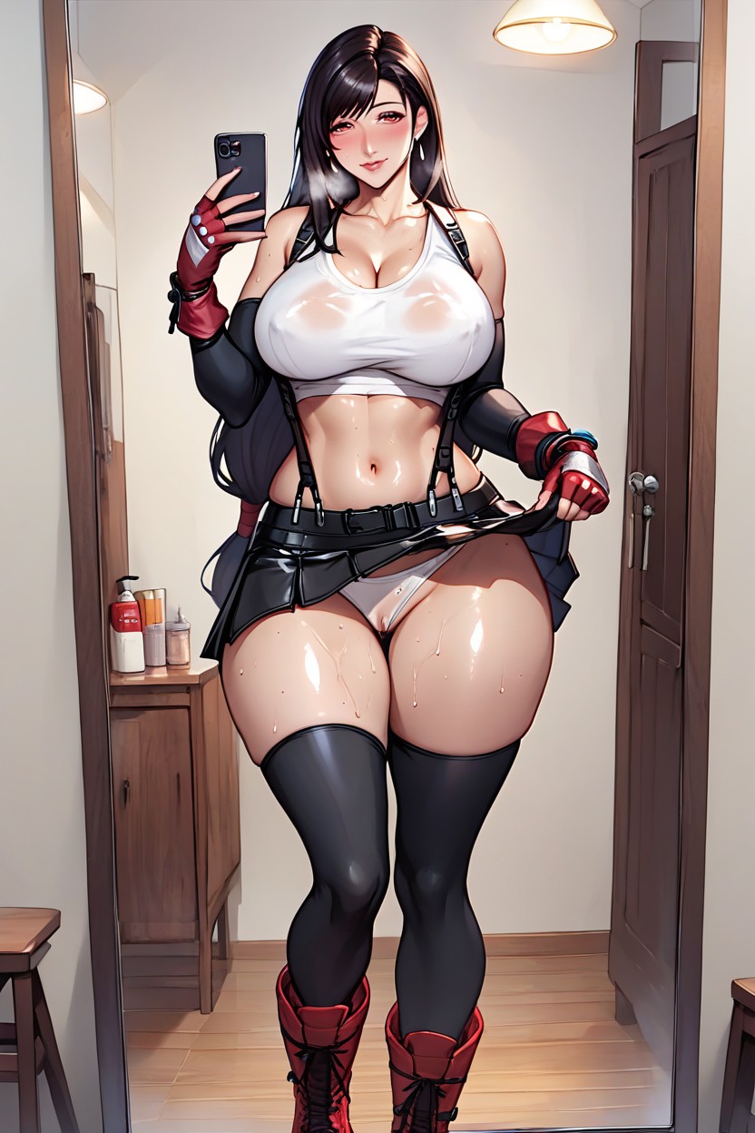 Tifa Outfit, Voluptuous, Shapely Hentai AI Porn