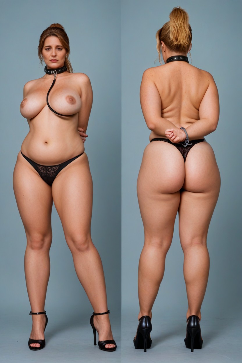 Shabby Appearance, Erect Nipple, Arms Behind Back MILF AI Porn