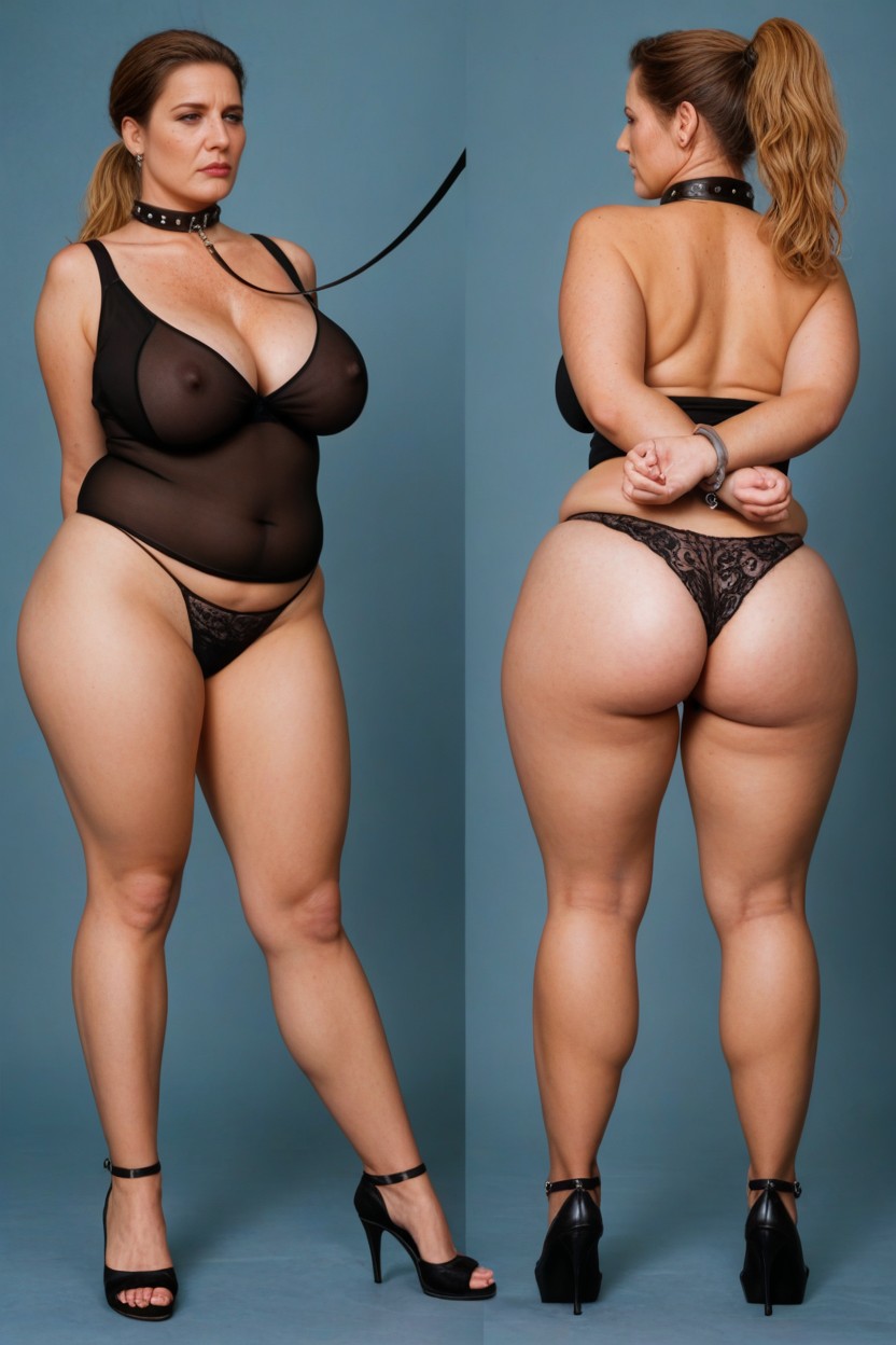 Thick, Simple Background, Sad Face MILF AI Porn