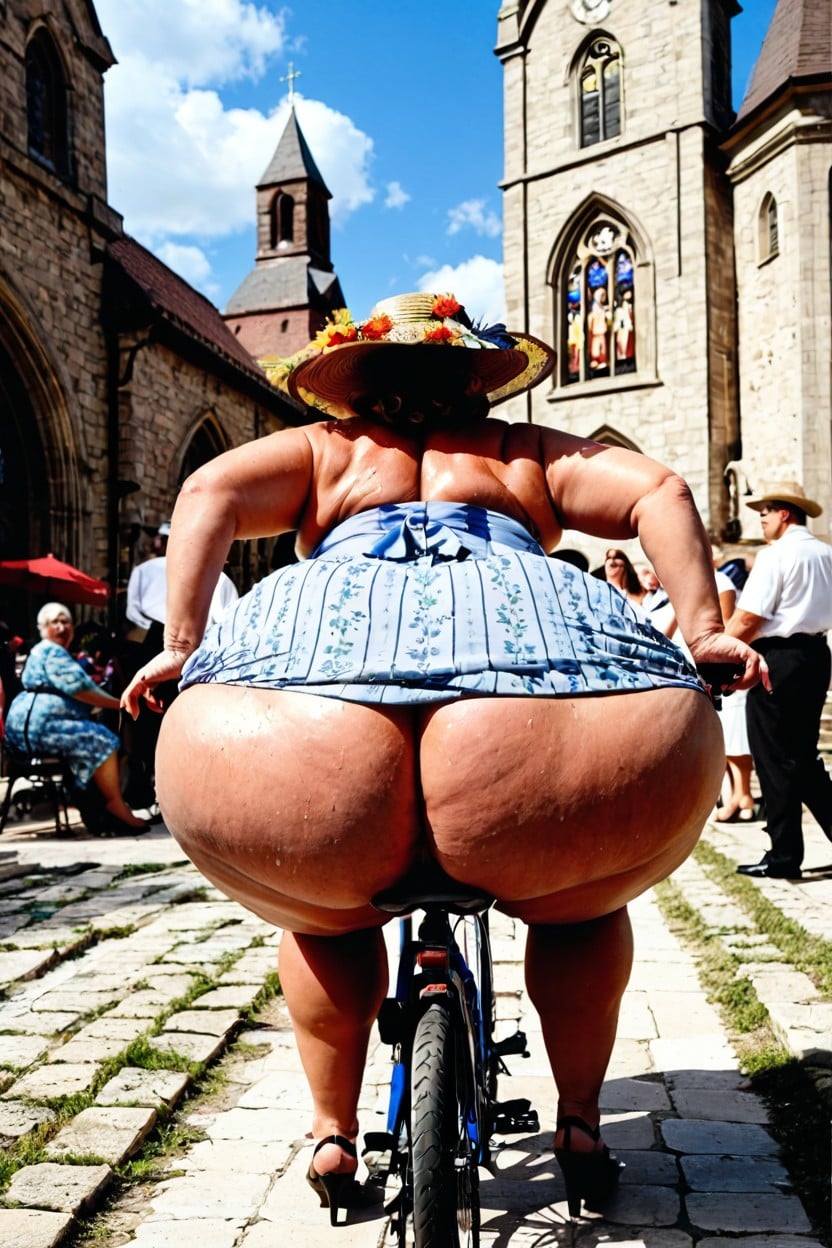 Many People Around, 60+, Massive Colossal Ass BBW AI Porn