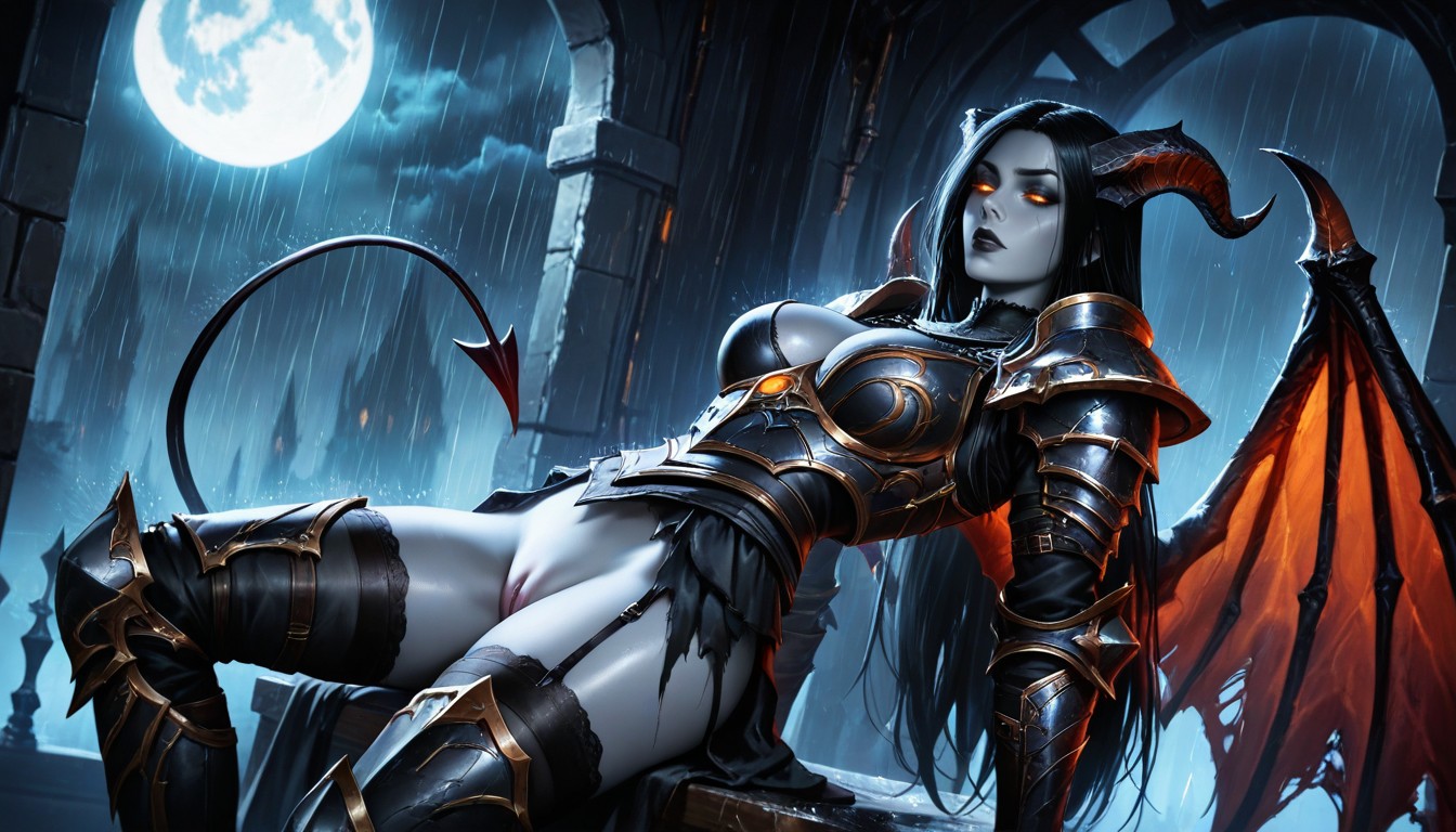 Counter Light, Knight Armor, Full Moon AI Porn