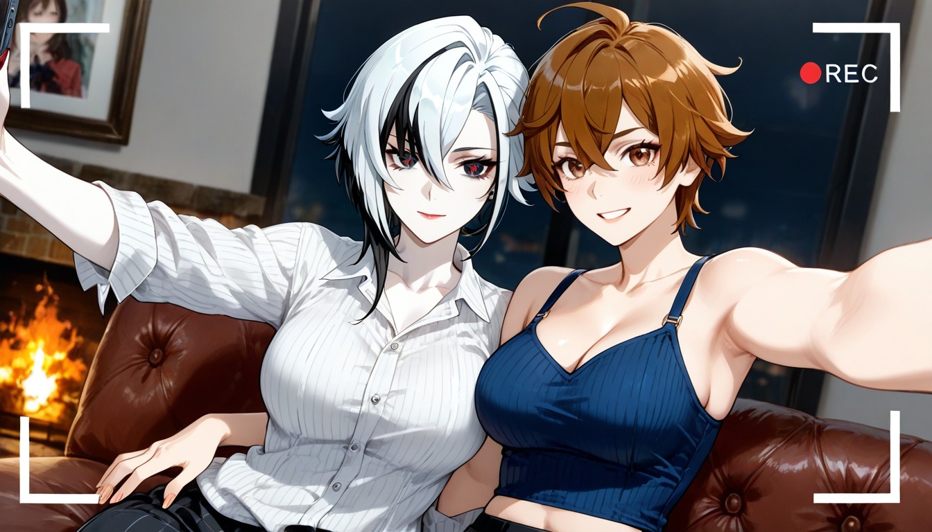 Long Nails, Brown Eyes, 2 People Hentai AI Porn