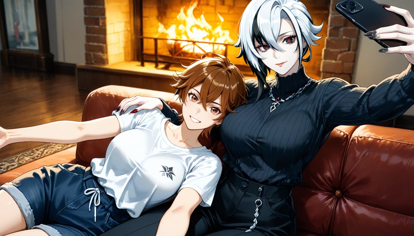 Waist, 2 People, A Mole Below The Left Eye Near The Nose Hentai AI Porn