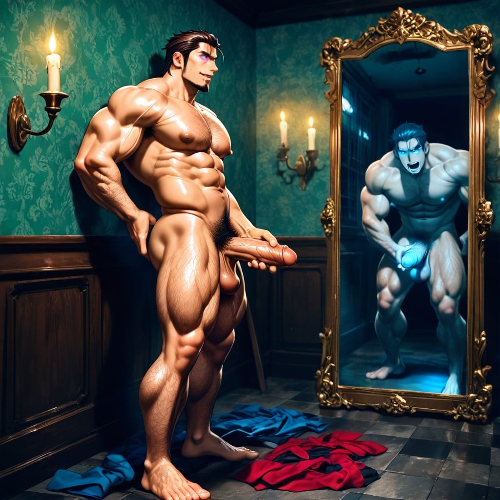 Muscular Thighs, Brunette, Saggy Balls AI Gay Porn