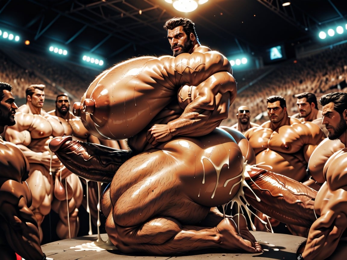 Extremadamente Pesado En La Parte Inferior, 18+, Detailed Massive Muscles Porno gay IA