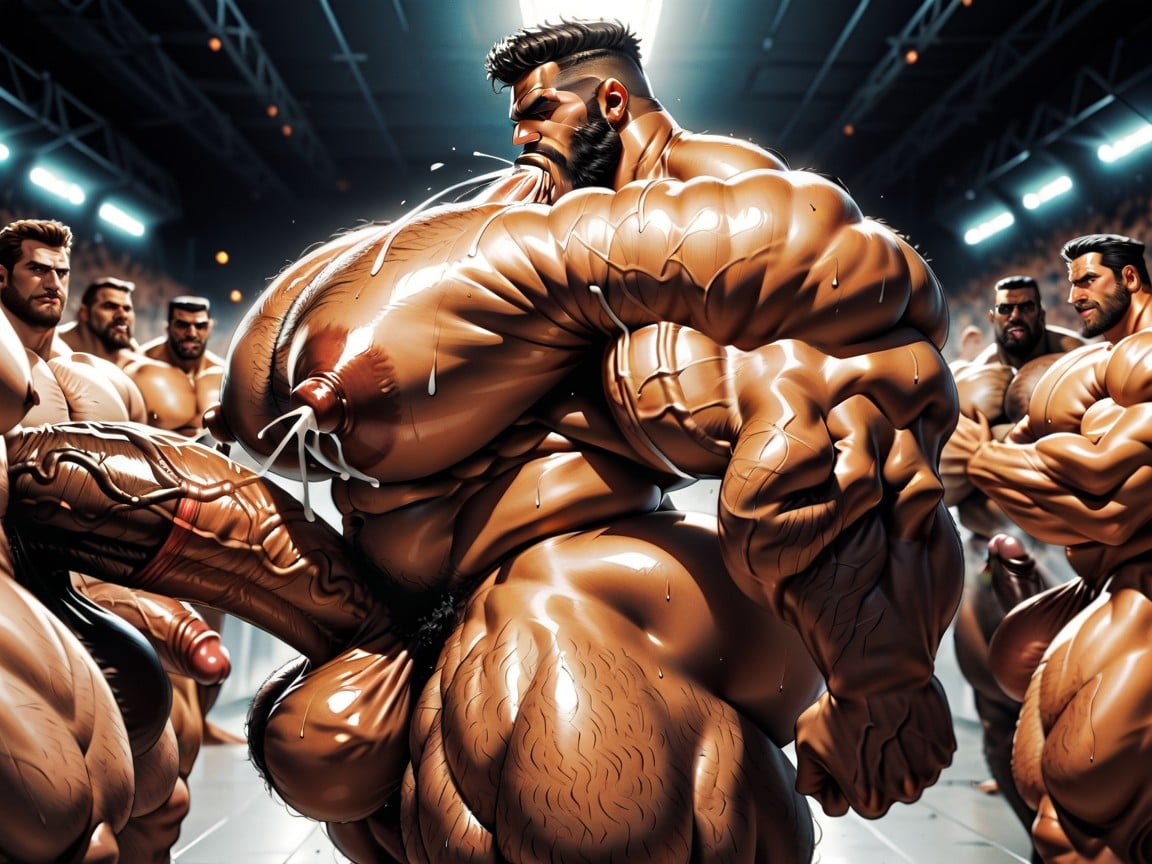 Rough Hyper Huge Impossibly Long Cocks Fucking Them Everywhere, Oiled Skin, Hyper Boobs AI Gay Porn