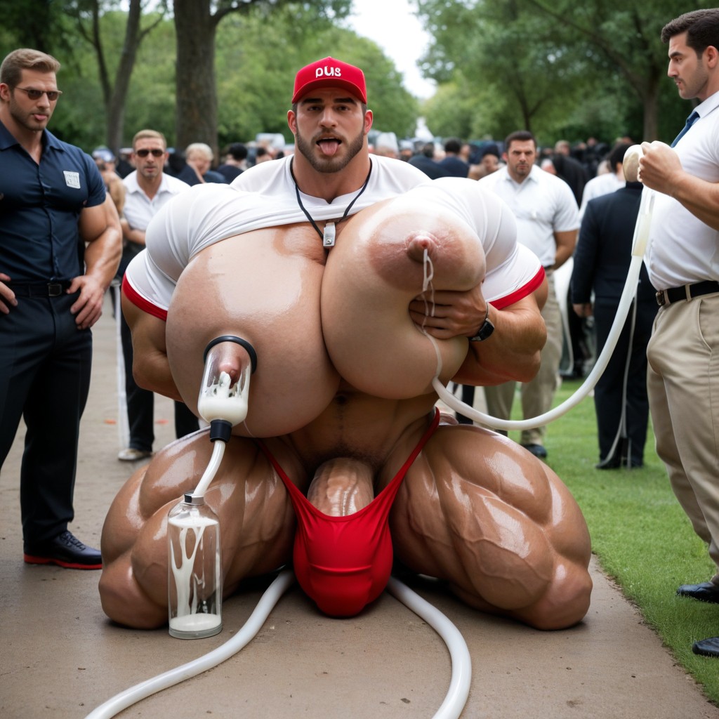 Sucking Nipples, Milk Mans Arms Tied Behind Back, Rough Squeeze AI Gay Porn