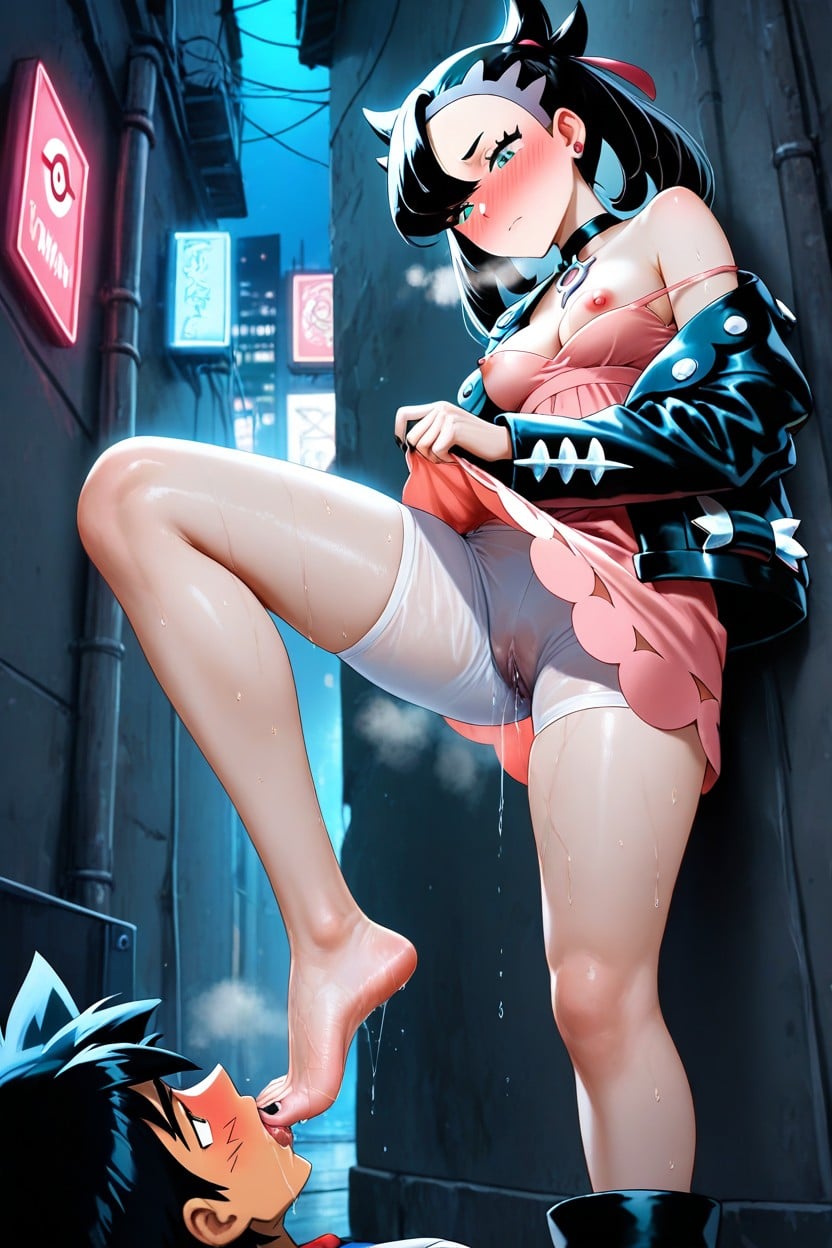 Full-face Blush, Perfect Body, Side View Hentai AI Porn