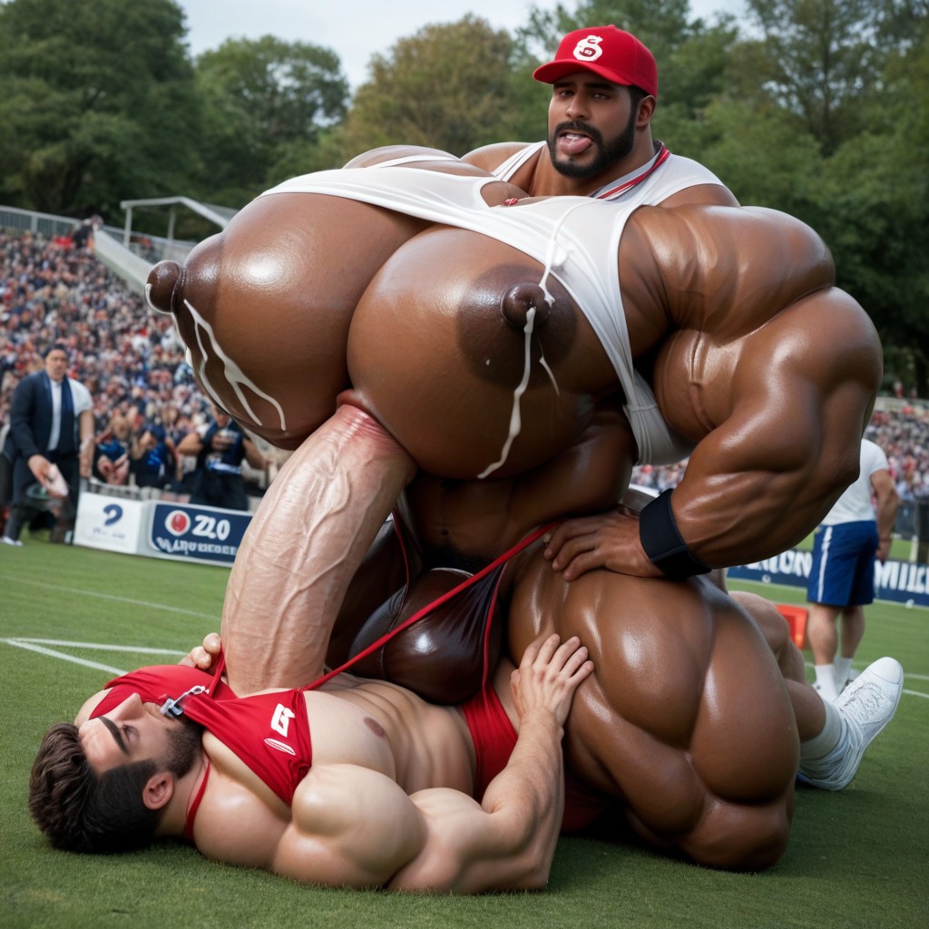 Brown Skin, 18+, Erect Gigantic Penis AI Gay Porn