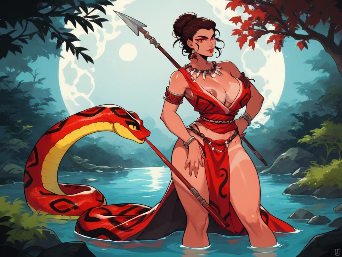 Long Legs, Dark Red Hair Bun, Rim Lighting Hentai AI Porn