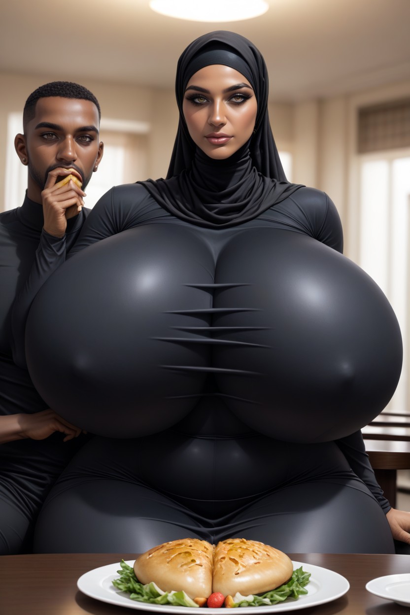 Waist Shot, Waist Shot, Sitting At The Dining Table Hentai AI Porn