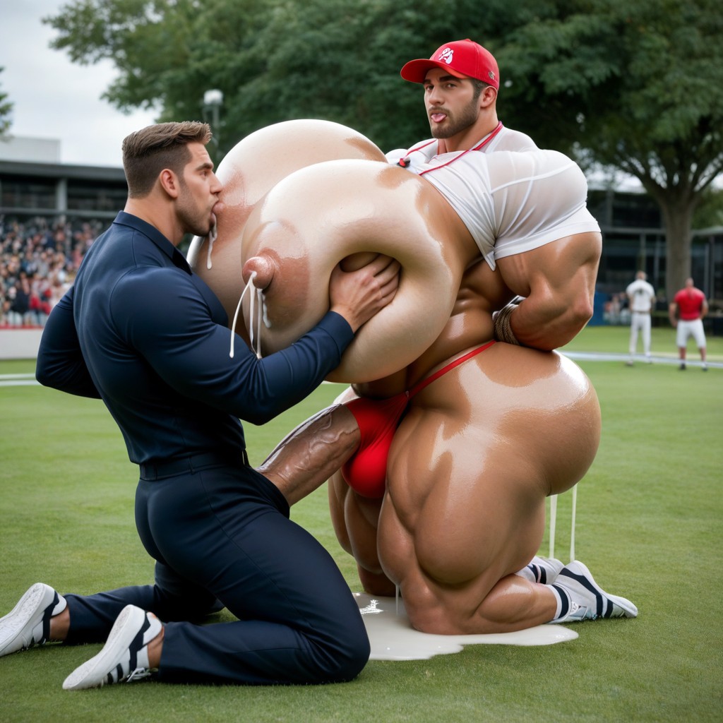 Athletic Man, Pec Garbbing, Rough Squeeze AI Gay Porn