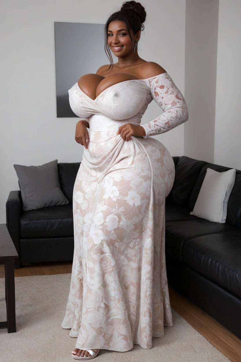 Medium Breast, Hyper Breasts, Dress Covers The Entire Body AI Porn