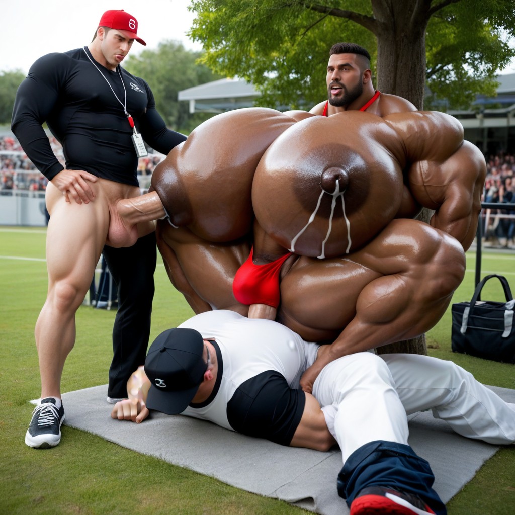 Athletic Man, Lactation, Giant Dildo Penetrating Milk Mans Ass AI Gay Porn