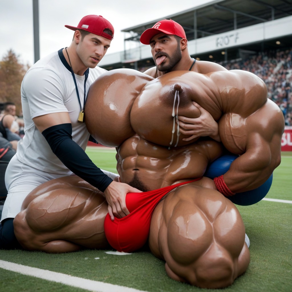 Big Nipples, Athletic Man, Massive Muscles AI Gay Porn