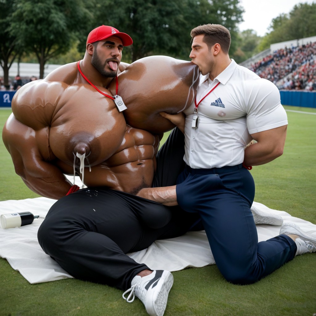 Anus Exposed, Big Bulge, Dark Brown Skin AI Gay Porn