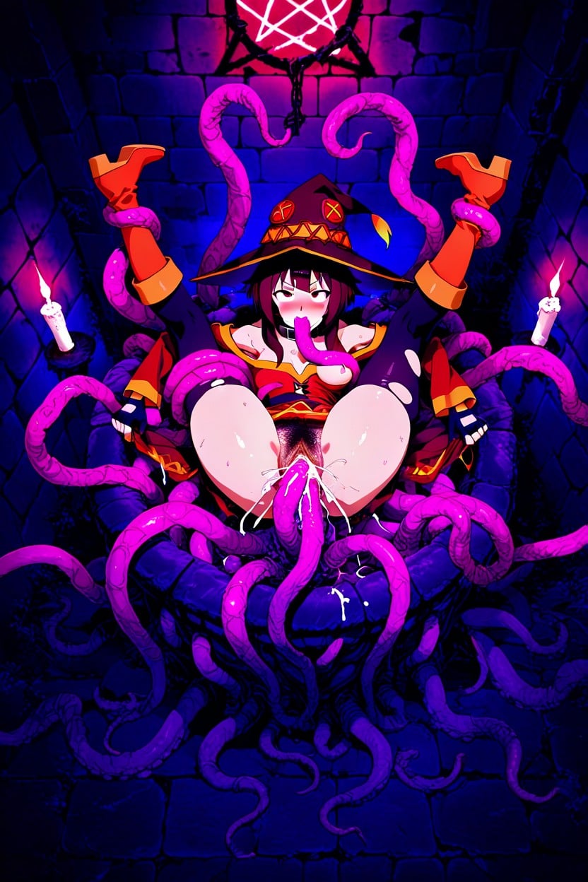 Rolling Eyes, Tenticles In Mouth, 25+ Hentai AI Porn