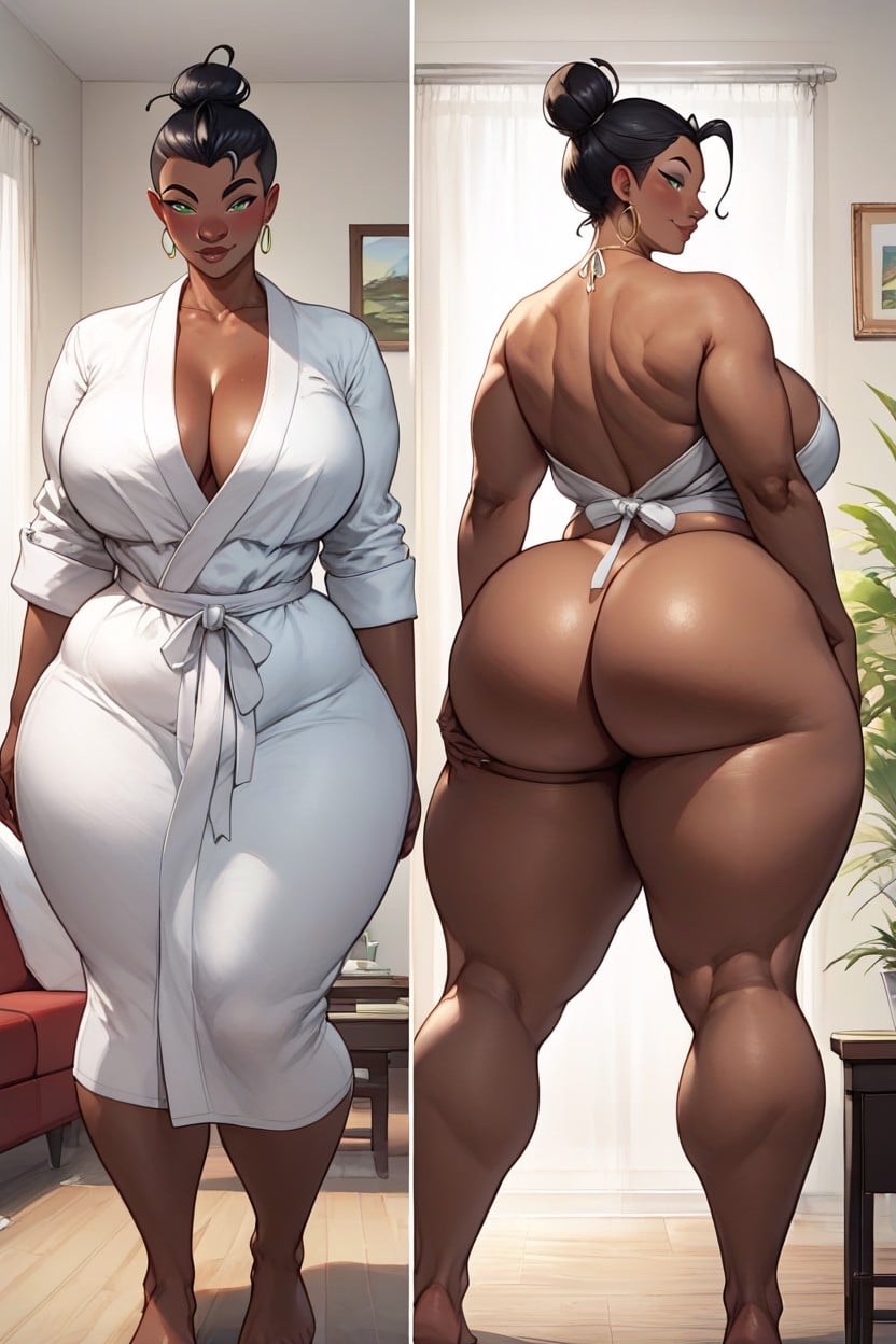 30+, Living Room, Black Hair AI Porn