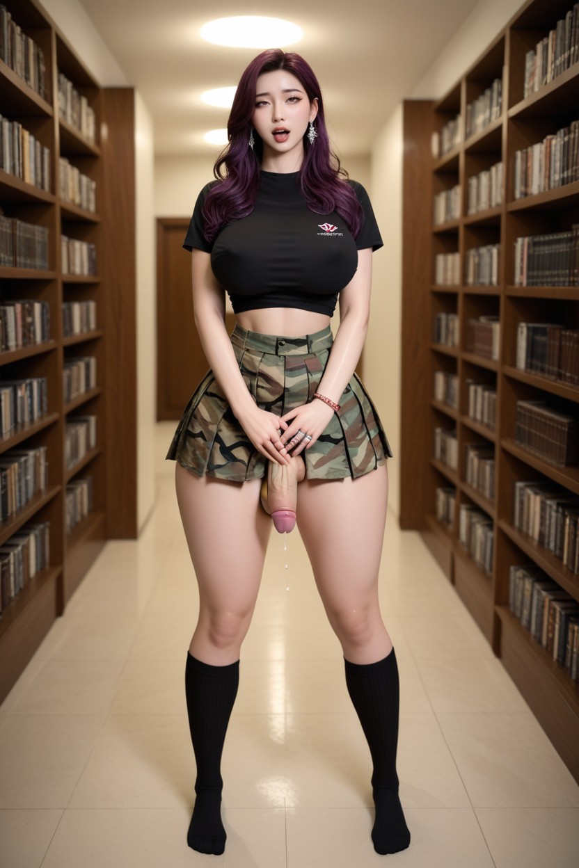 Perfect Ass Shape, Chaussettes Montant Jusqu'à La Cuisse, Extremely Pretty Porno IA Asiatique