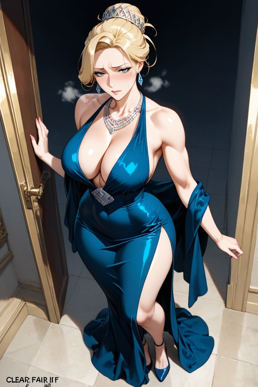 Fit, Lewd Tall Amazonian Body, Wide Hips Hentai AI Porn
