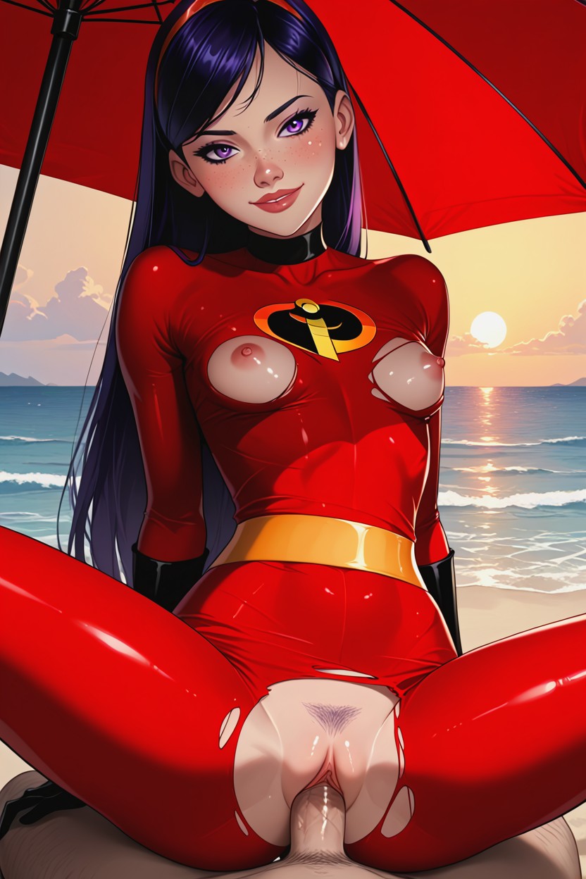 Ruddy Body, Masked Woman, Umbrella Hentai AI Porn