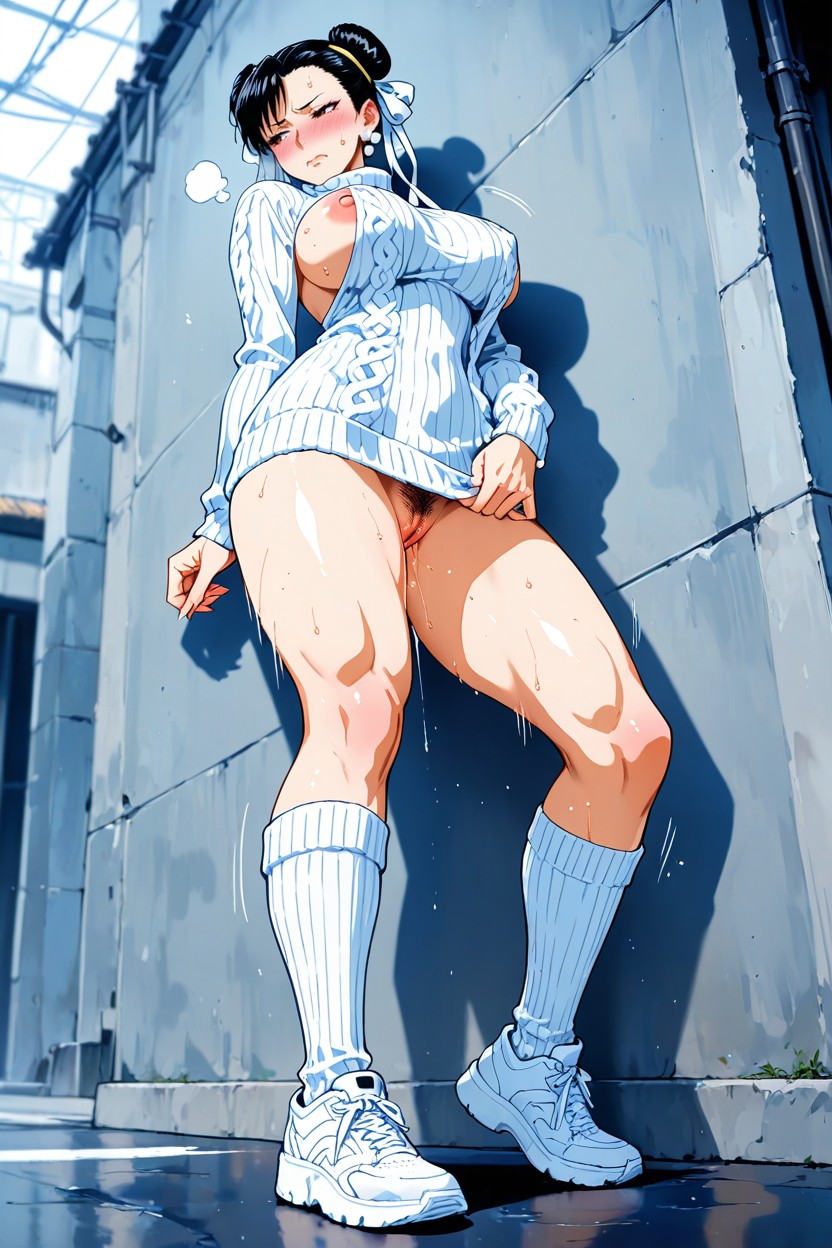 Large Breast, Nipple Slip, Embarrassed Hentai AI Porn