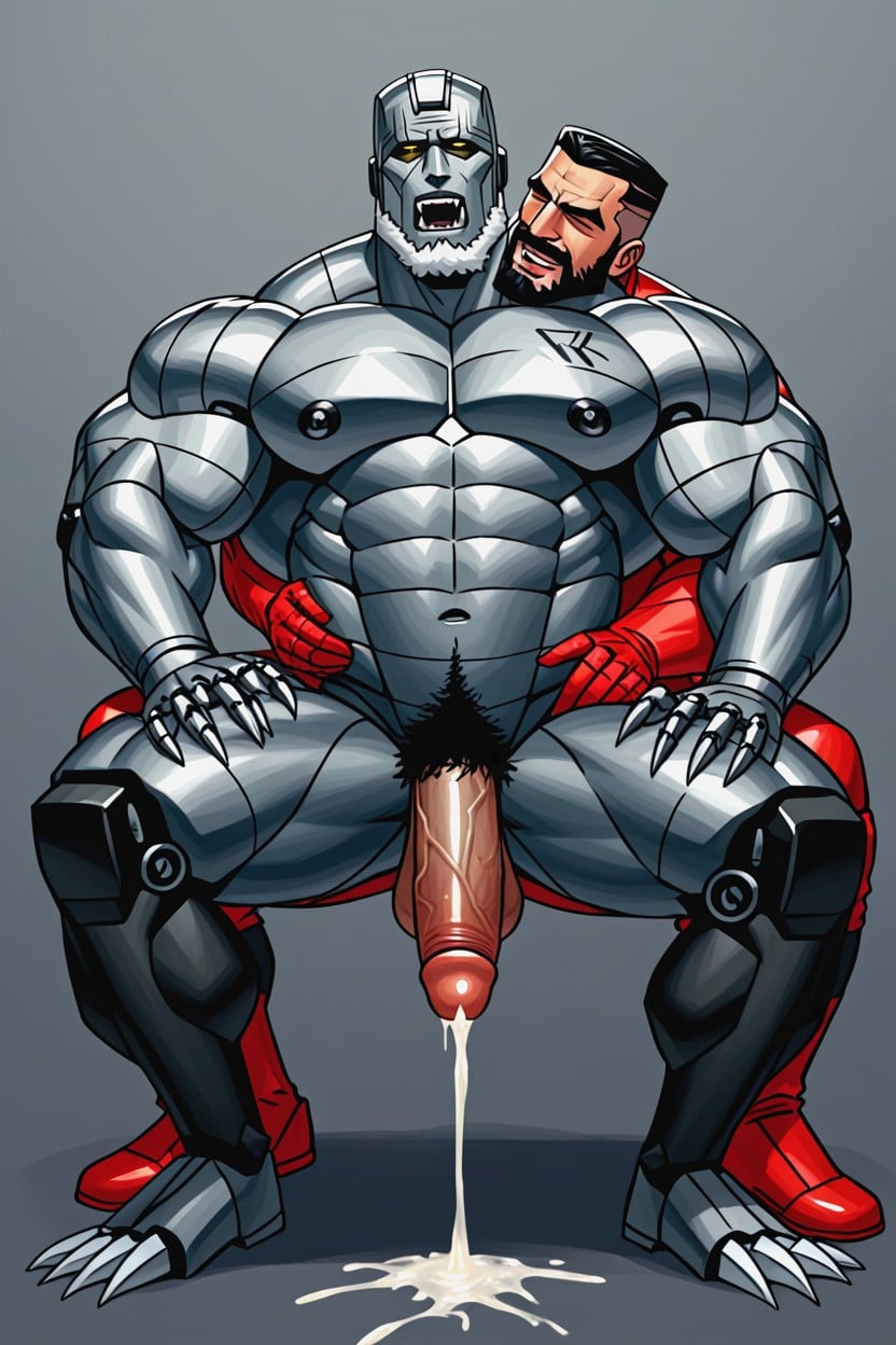 Extreme Pubic Hairy, Just A Android Robot And A Male Transman, Aggressive Gay Sex AI Gay Porn