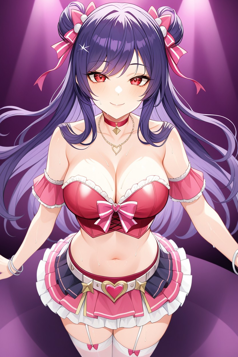 Bangs, Midriff, Standing Hentai AI Porn