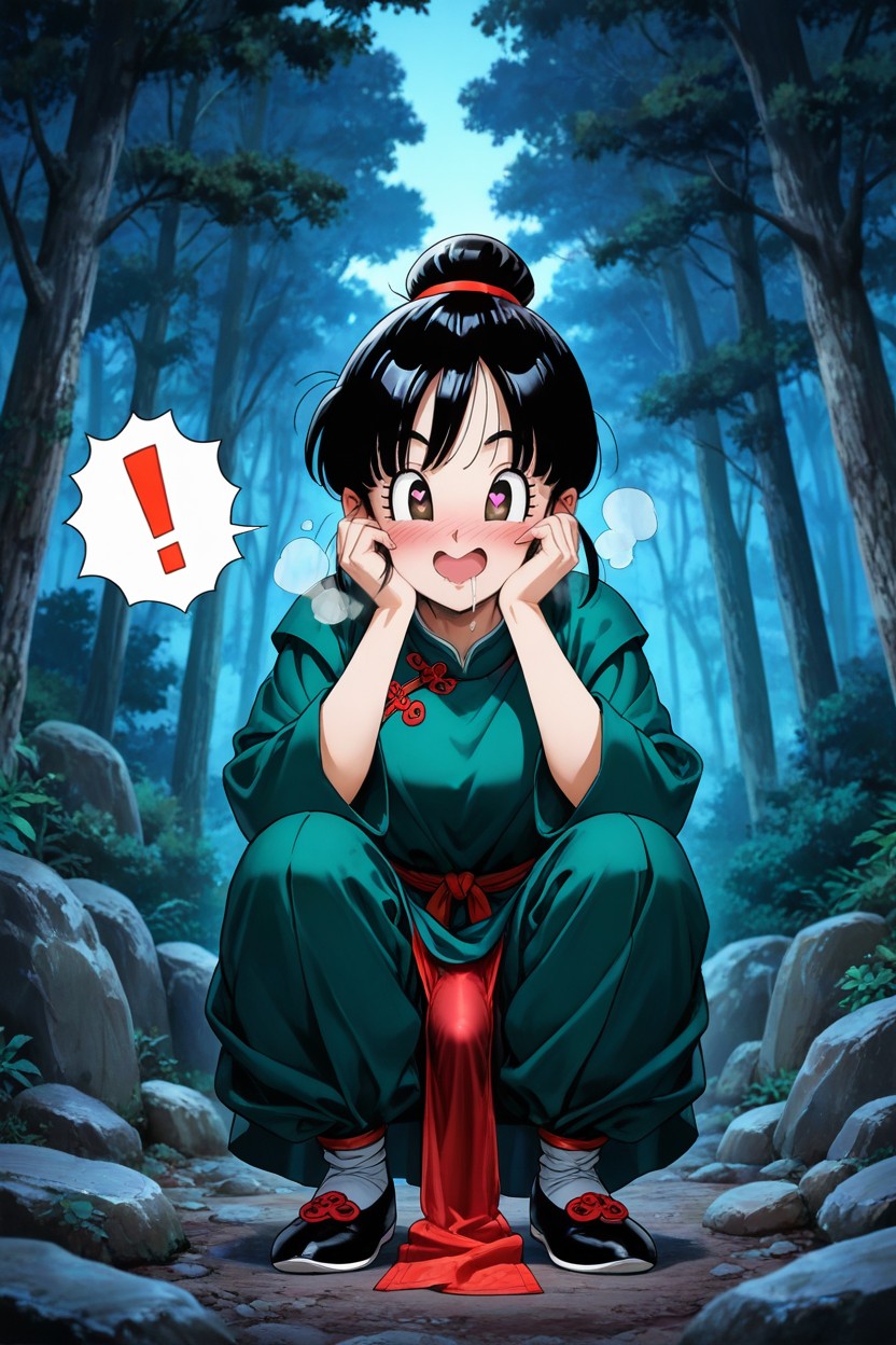 Skinny, Wearing Traditional Chinese Peasant Robe, Cinematic Hentai AI Porn