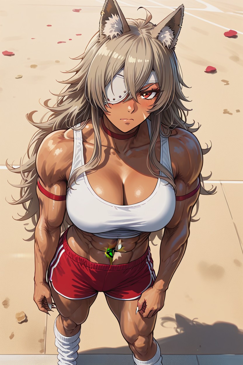 No Clothes, Long Sharp Nails, Very Muscular Body Hentai AI Porn