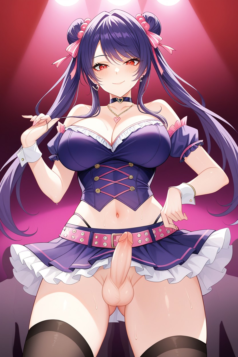 Perfect Figure Body, Looking Straight, Gater Belt Hentai AI Porn