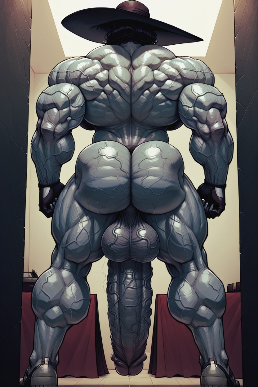 Massive Biceps, Evil, Hyper Erect AI Porn
