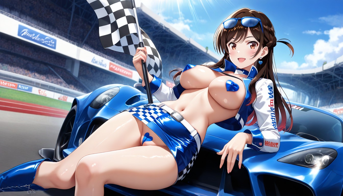 Brown Hair, Shiny Skin, Sunny Hentai AI Porn