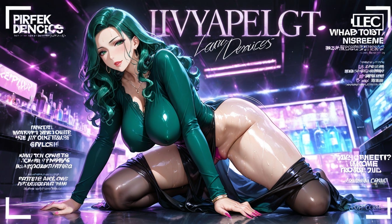 Large Green Eyes, Bangs, Blusa Hentai IA