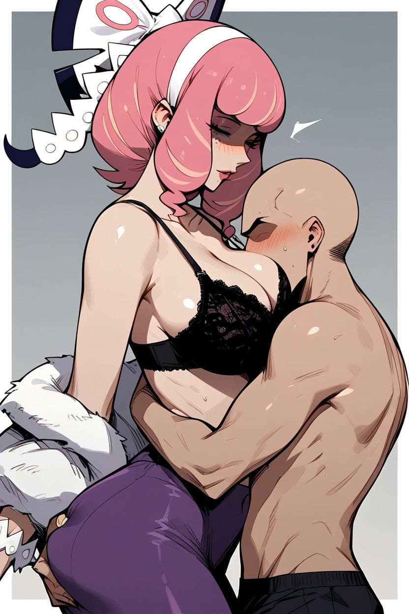 Nose Between Breasts, Face Inside Breasts, Groping Hentai AI Porn
