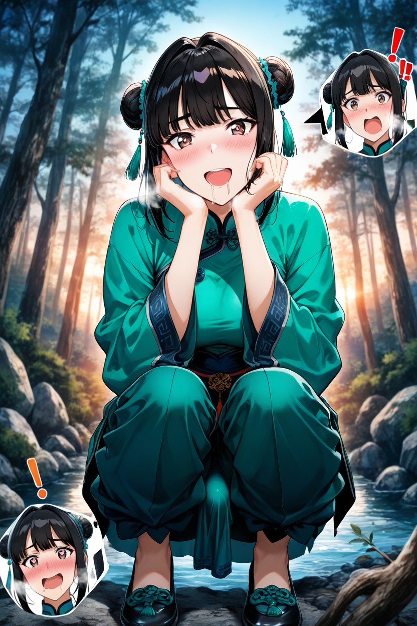 Skinny, Waist Shot, Heart Effect Hentai AI Porn