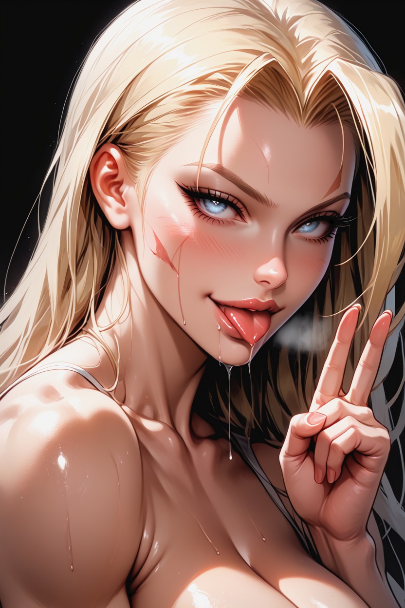 Wide Tongue, Tight Ass, Perfect Thigh Gap Hentai AI Porn